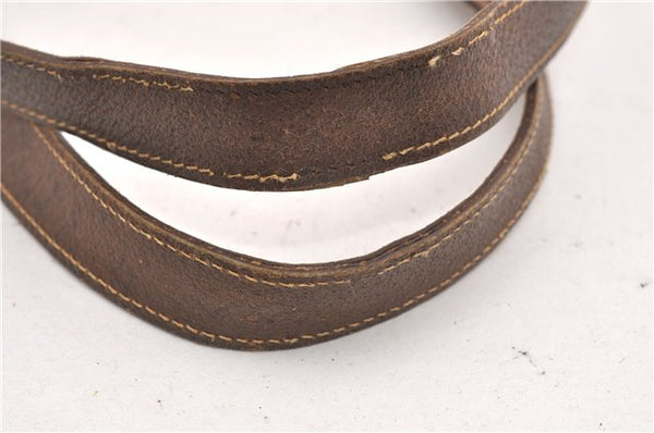 Authentic GUCCI Vintage Shoulder Tote Bag GG PVC Leather Brown 8384F