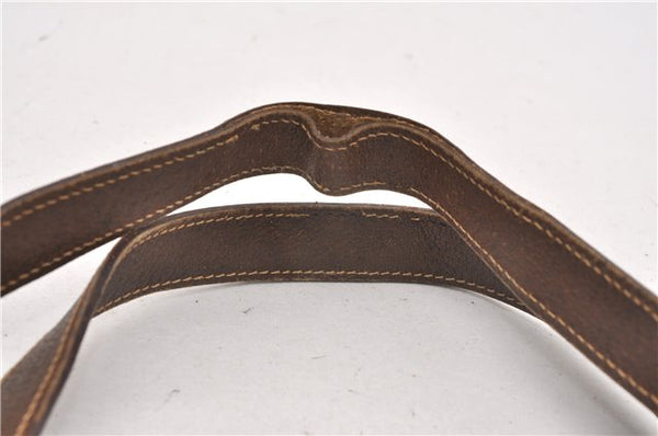 Authentic GUCCI Vintage Shoulder Tote Bag GG PVC Leather Brown 8384F