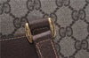 Authentic GUCCI Vintage Shoulder Tote Bag GG PVC Leather Brown 8384F