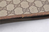 Authentic GUCCI Vintage Shoulder Tote Bag GG PVC Leather Brown 8384F