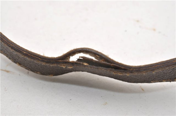 Authentic GUCCI Vintage Shoulder Tote Bag GG PVC Leather Brown 8384F