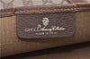 Authentic GUCCI Vintage Shoulder Tote Bag GG PVC Leather Brown 8384F