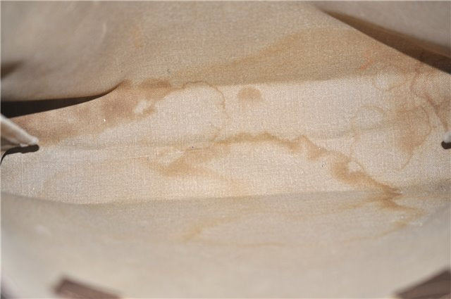 Authentic GUCCI Vintage Shoulder Tote Bag GG PVC Leather Brown 8384F