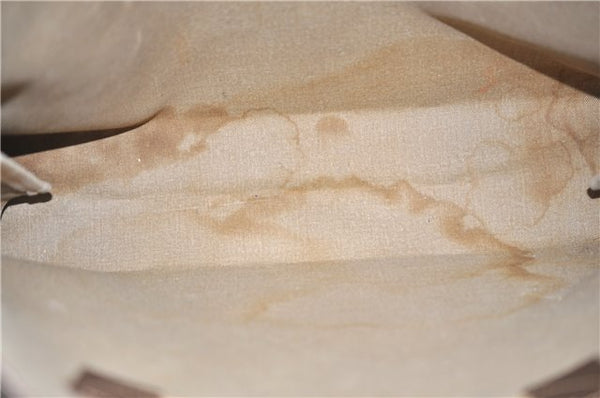 Authentic GUCCI Vintage Shoulder Tote Bag GG PVC Leather Brown 8384F