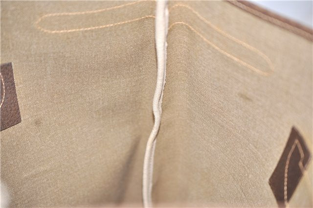 Authentic GUCCI Vintage Shoulder Tote Bag GG PVC Leather Brown 8384F