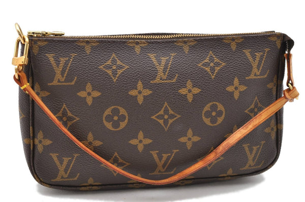 Authentic LOUIS VUITTON Monogram Pochette Accessoires Pouch M51980 LV 8385C