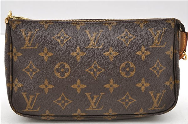 Authentic LOUIS VUITTON Monogram Pochette Accessoires Pouch M51980 LV 8385C