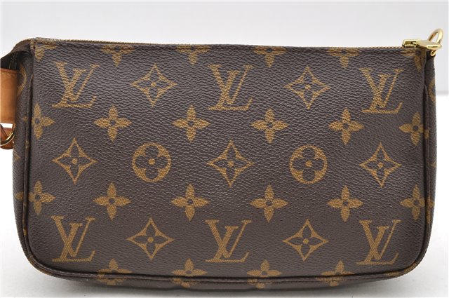 Authentic LOUIS VUITTON Monogram Pochette Accessoires Pouch M51980 LV 8385C