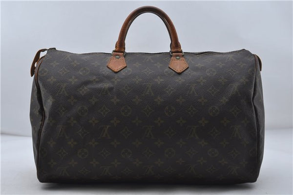 Authentic Louis Vuitton Monogram Speedy 40 Hand Boston Bag M41522 LV 8385D