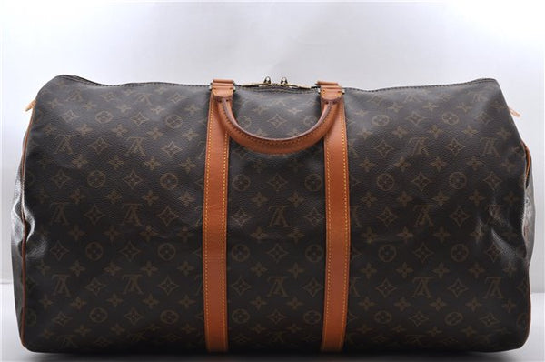 Authentic LOUIS VUITTON Monogram Keepall 55 Boston Bag M41424 LV 8387C