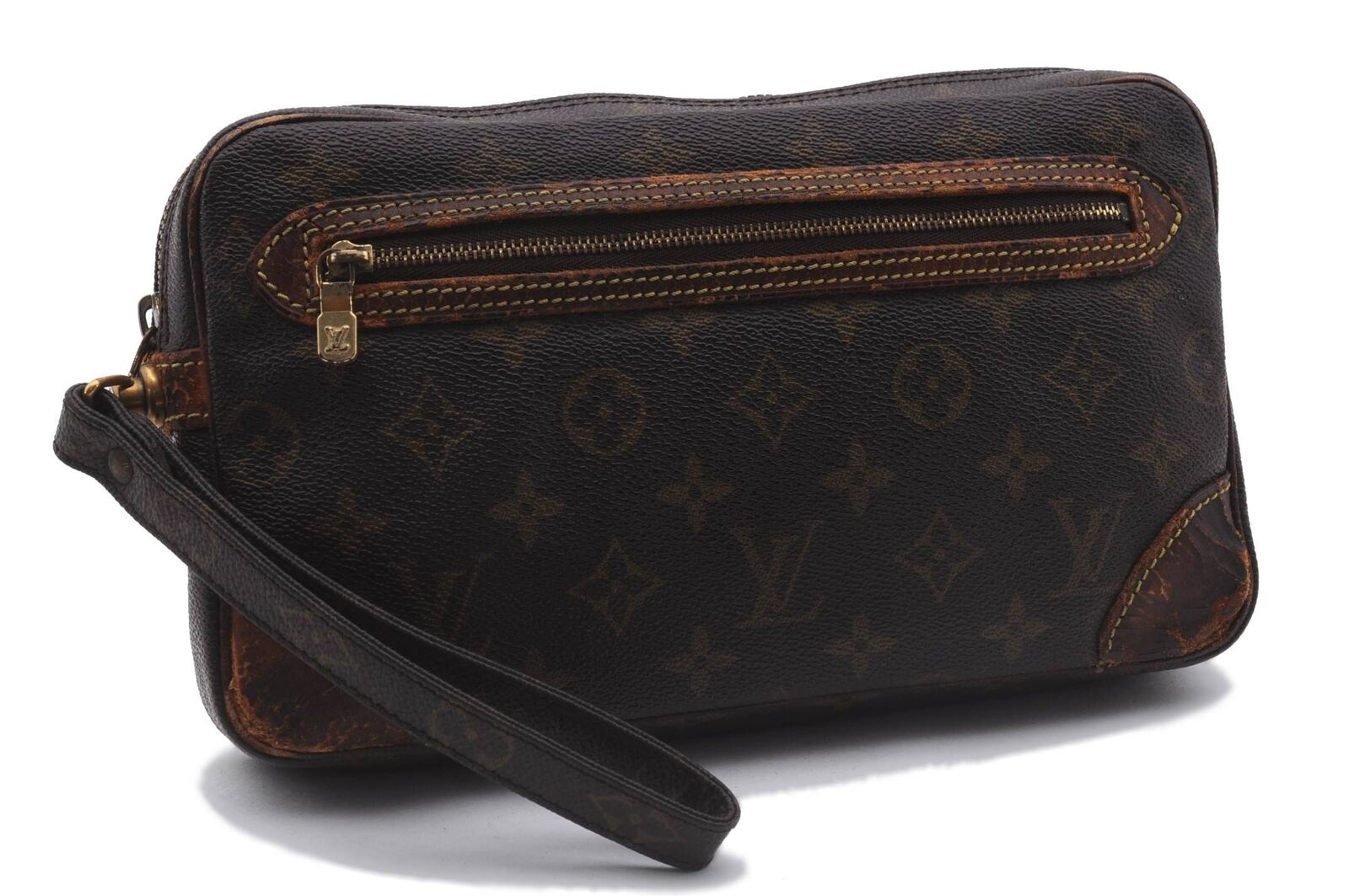 Auth LOUIS VUITTON Monogram Marly Dragonne GM Clutch Hand Bag M51825 LV 8388B