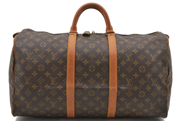 Authentic Louis Vuitton Monogram Keepall 50 Boston Bag M41426 LV 8393C