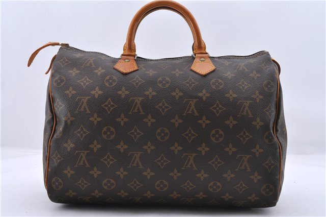 Authentic LOUIS VUITTON Monogram Speedy 35 Hand Bag M41524 LV 8395C