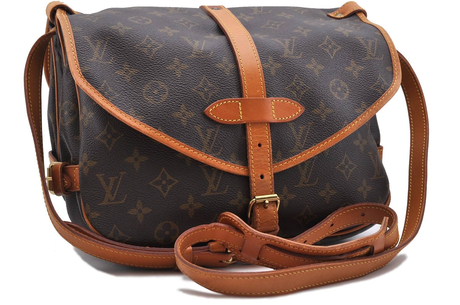 Auth LOUIS VUITTON Monogram Saumur 30 Shoulder Cross Body Bag M42256 LV 8397C