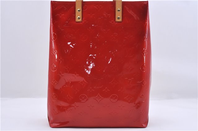 Authentic LOUIS VUITTON Vernis Reade MM Hand Bag Red M91086 LV 8398C