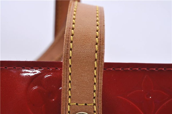 Authentic LOUIS VUITTON Vernis Reade MM Hand Bag Red M91086 LV 8398C