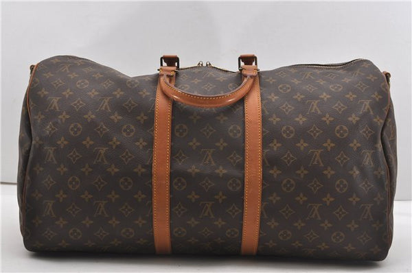 Authentic Louis Vuitton Monogram Keepall Bandouliere 55 M41414 Boston Bag 8400F