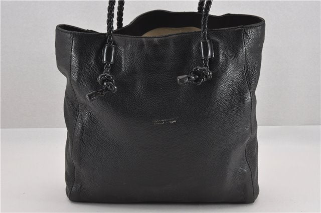 Authentic GUCCI Vintage Shoulder Hand Tote Bag Leather 267903 Black 8402F