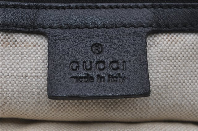 Authentic GUCCI Vintage Shoulder Hand Tote Bag Leather 267903 Black 8402F