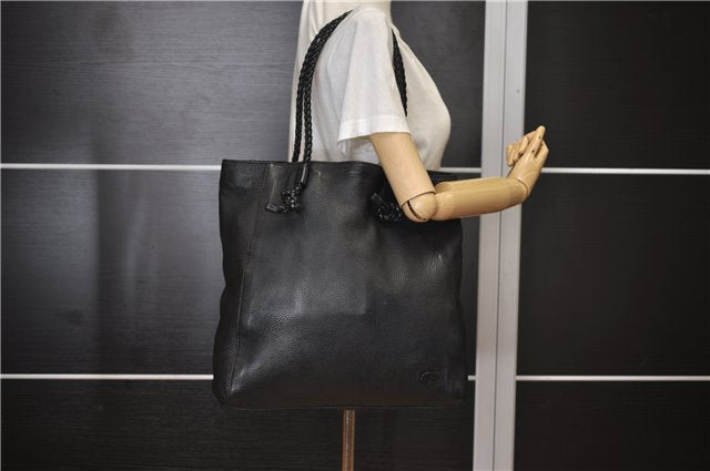 Authentic GUCCI Vintage Shoulder Hand Tote Bag Leather 267903 Black 8402F
