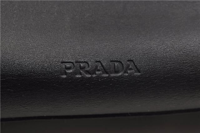 Authentic PRADA Leather Nappa Shoulder Tote Bag Black 8403D