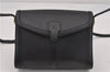 Authentic Burberrys Leather Shoulder Cross Body Bag Purse Black Box 8404F