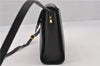 Authentic Burberrys Leather Shoulder Cross Body Bag Purse Black Box 8404F