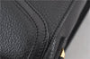 Authentic Burberrys Leather Shoulder Cross Body Bag Purse Black Box 8404F