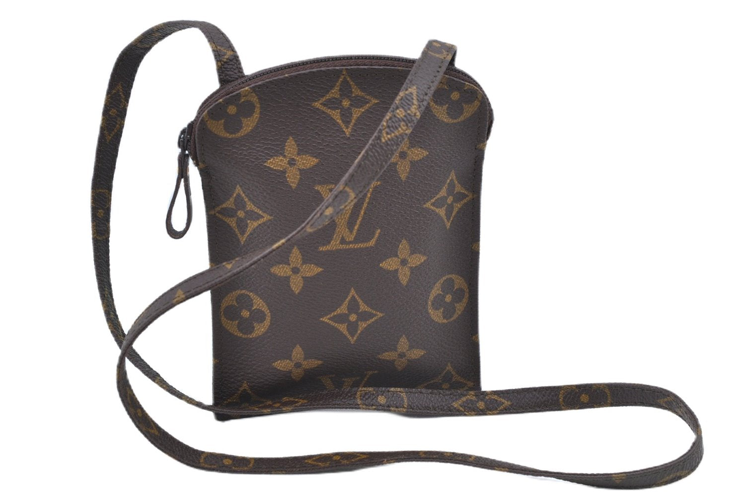 Auth Louis Vuitton Monogram Pochette Secret Shoulder Bag Pouch Old Model 8406C