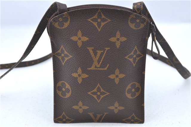 Auth Louis Vuitton Monogram Pochette Secret Shoulder Bag Pouch Old Model 8406C