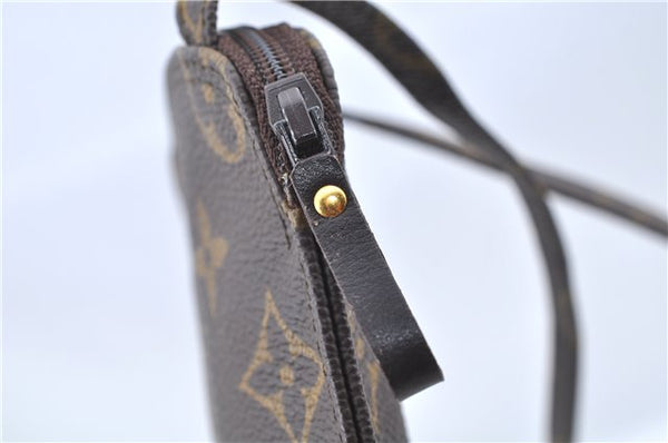 Auth Louis Vuitton Monogram Pochette Secret Shoulder Bag Pouch Old Model 8406C