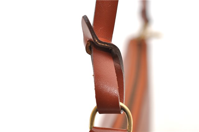 Authentic LOUIS VUITTON Epi Pochette Accessoires Pouch Brown M52953 LV 8409C