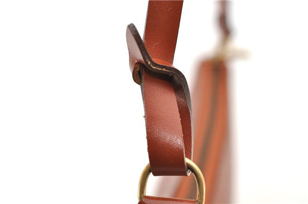 Authentic LOUIS VUITTON Epi Pochette Accessoires Pouch Brown M52953 LV 8409C