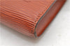 Authentic LOUIS VUITTON Epi Pochette Accessoires Pouch Brown M52953 LV 8409C