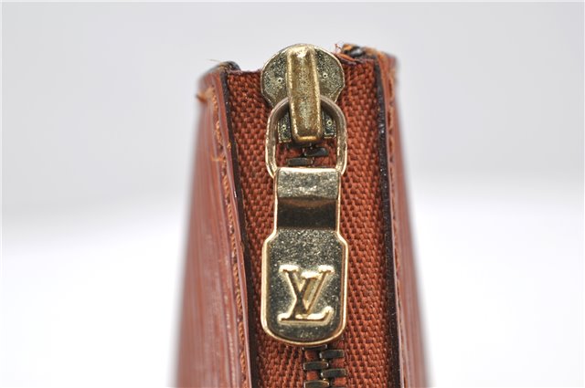 Authentic LOUIS VUITTON Epi Pochette Accessoires Pouch Brown M52953 LV 8409C