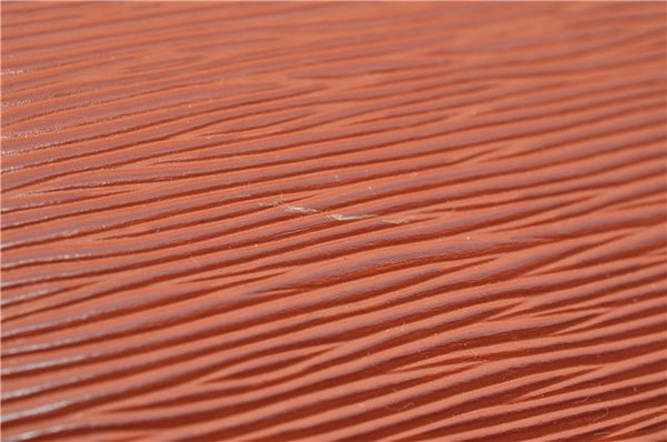 Authentic LOUIS VUITTON Epi Pochette Accessoires Pouch Brown M52953 LV 8409C