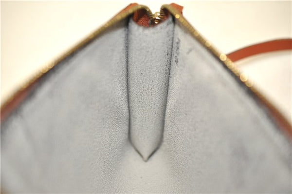 Authentic LOUIS VUITTON Epi Pochette Accessoires Pouch Brown M52953 LV 8409C