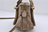 Authentic Chloe Paraty 2Way Shoulder Hand Bag Purse Beige 8410D