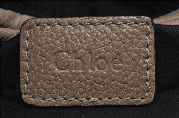 Authentic Chloe Paraty 2Way Shoulder Hand Bag Purse Beige 8410D