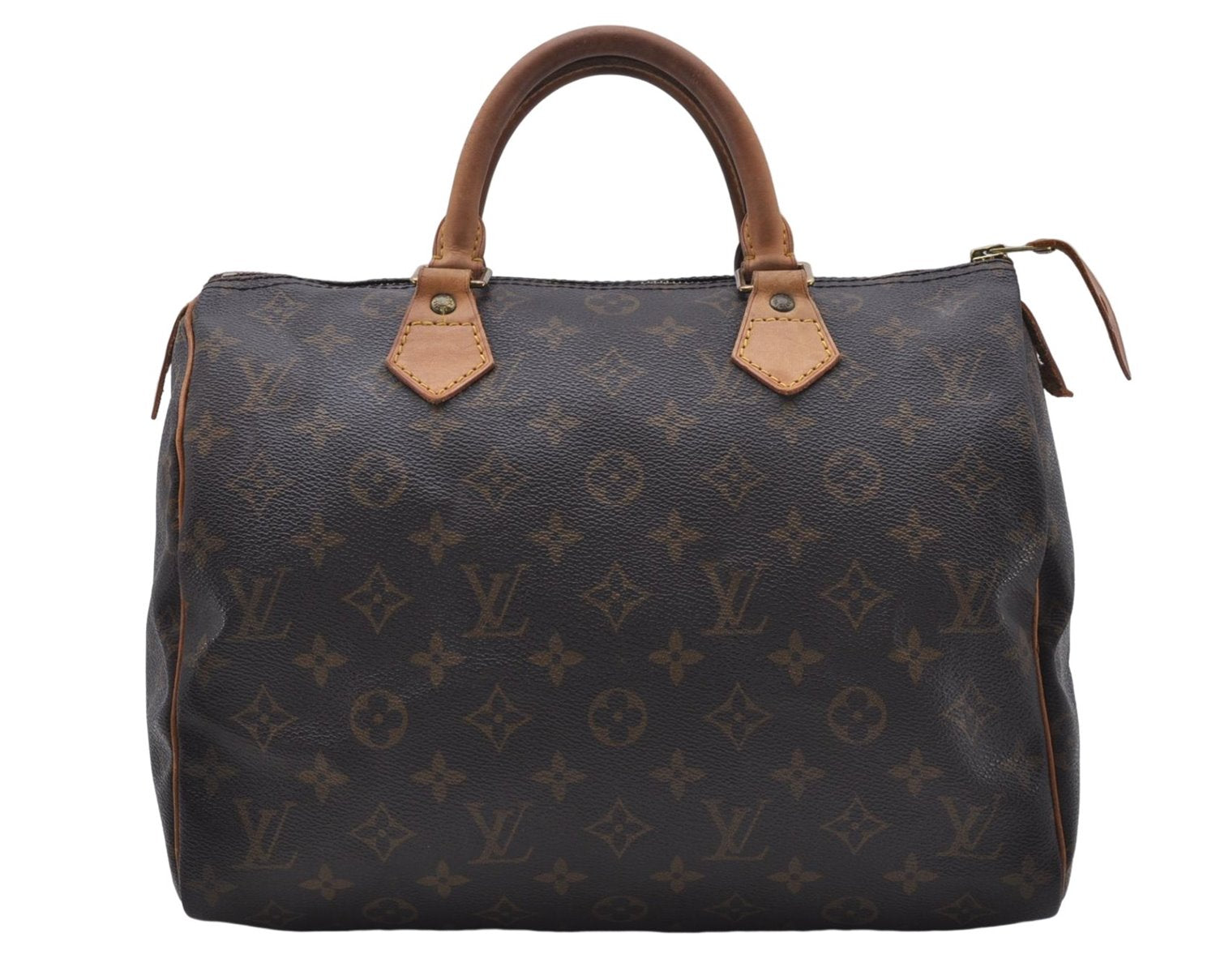 Authentic Louis Vuitton Monogram Speedy 30 Hand Boston Bag M41526 LV 8413D