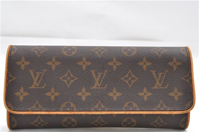 Authentic Louis Vuitton Monogram Pochette Twin GM Shoulder Bag M51852 LV 8416D