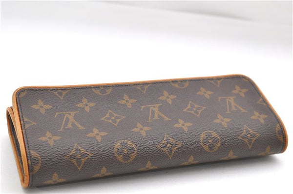 Authentic Louis Vuitton Monogram Pochette Twin GM Shoulder Bag M51852 LV 8416D