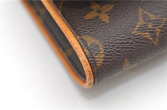 Authentic Louis Vuitton Monogram Pochette Twin GM Shoulder Bag M51852 LV 8416D