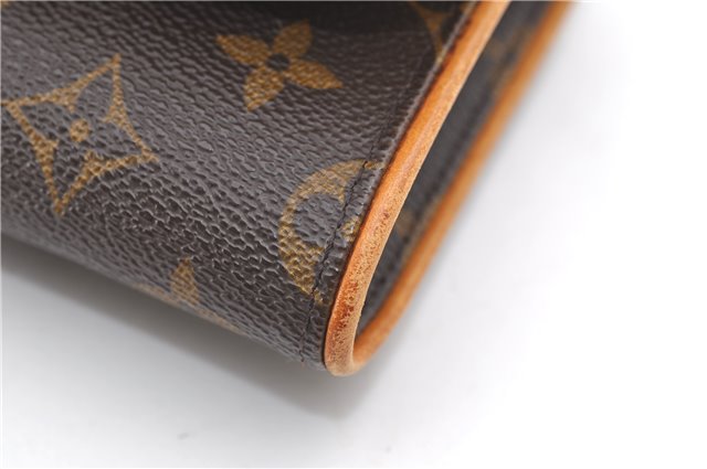 Authentic Louis Vuitton Monogram Pochette Twin GM Shoulder Bag M51852 LV 8416D