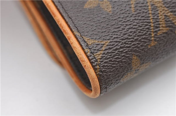 Authentic Louis Vuitton Monogram Pochette Twin GM Shoulder Bag M51852 LV 8416D