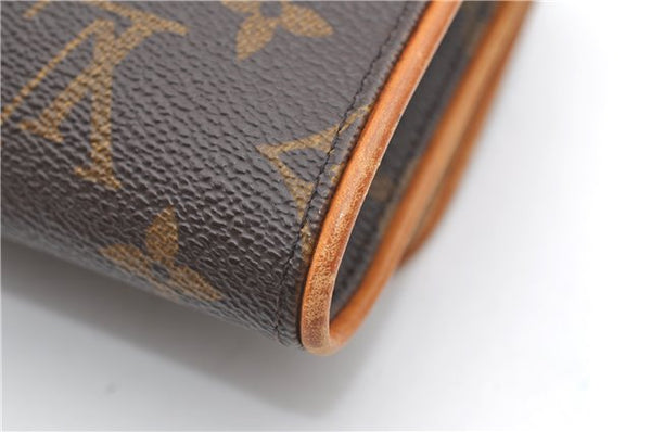 Authentic Louis Vuitton Monogram Pochette Twin GM Shoulder Bag M51852 LV 8416D