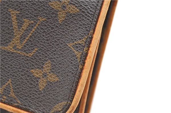 Authentic Louis Vuitton Monogram Pochette Twin GM Shoulder Bag M51852 LV 8416D