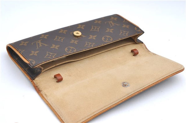 Authentic Louis Vuitton Monogram Pochette Twin GM Shoulder Bag M51852 LV 8416D