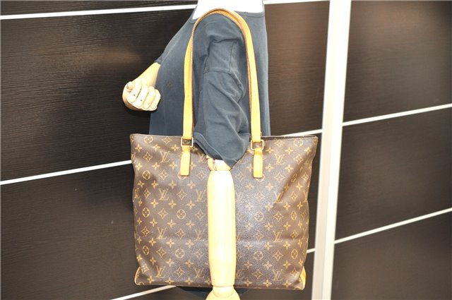 Authentic LOUIS VUITTON Monogram Cabas Mezzo Tote Bag M51151 LV 8420C