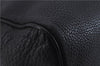 Authentic Burberrys Vintage Leather Hand Bag Purse Black 8421D